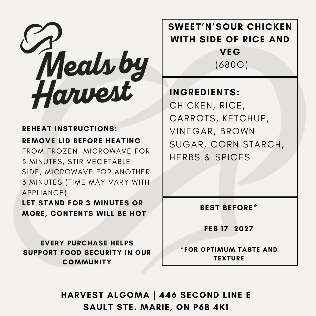 Sweet'n'Sour Chicken with Rice and Veg