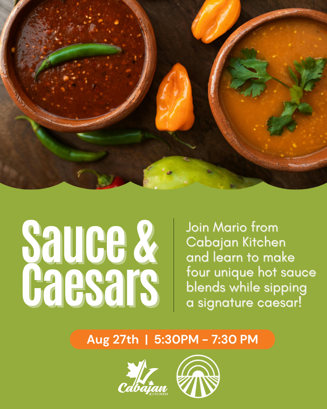 Sauce & Caesars workshop ticket