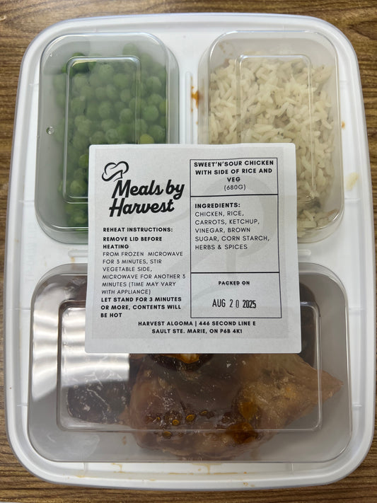 Sweet'n'Sour Chicken with Rice and Veg