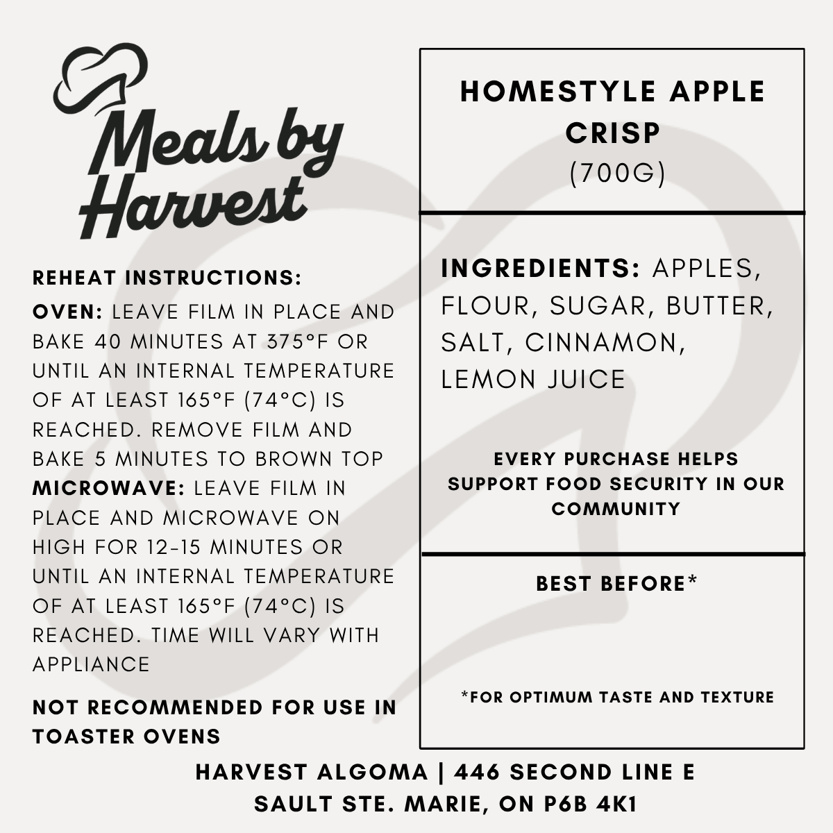 Homestyle apple crisp