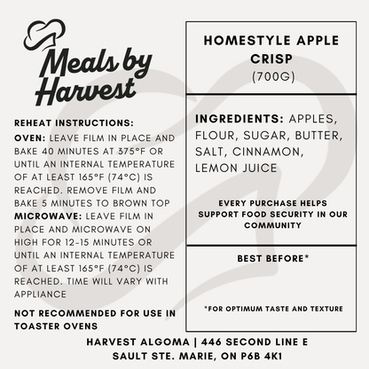 Homestyle apple crisp