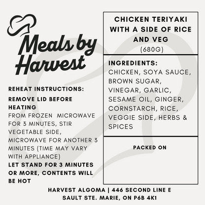 Chicken Teriyaki with a side of Mashed Potatoes and Veggies